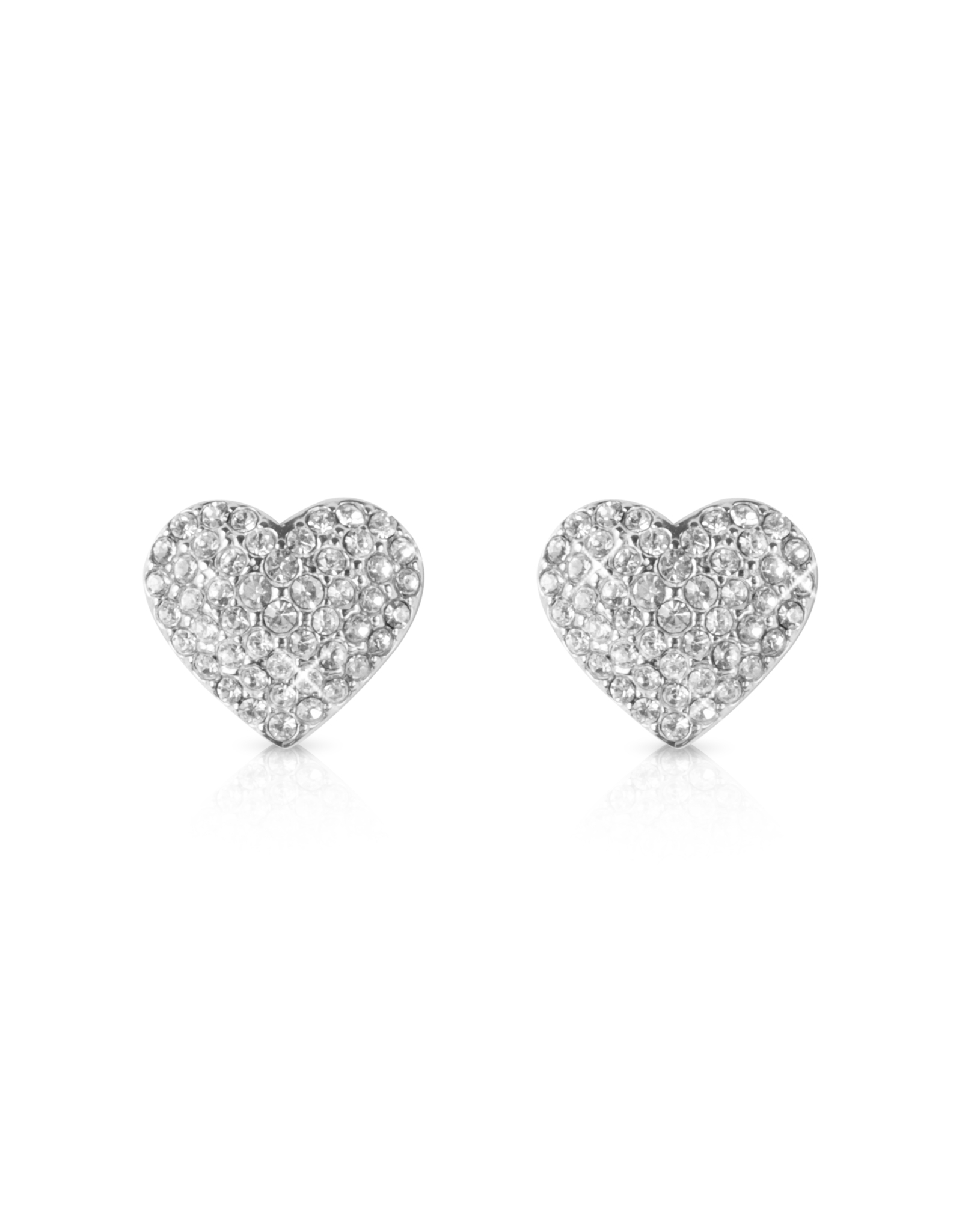 Lyst - Michael Kors Pave Heart Earrings in Metallic