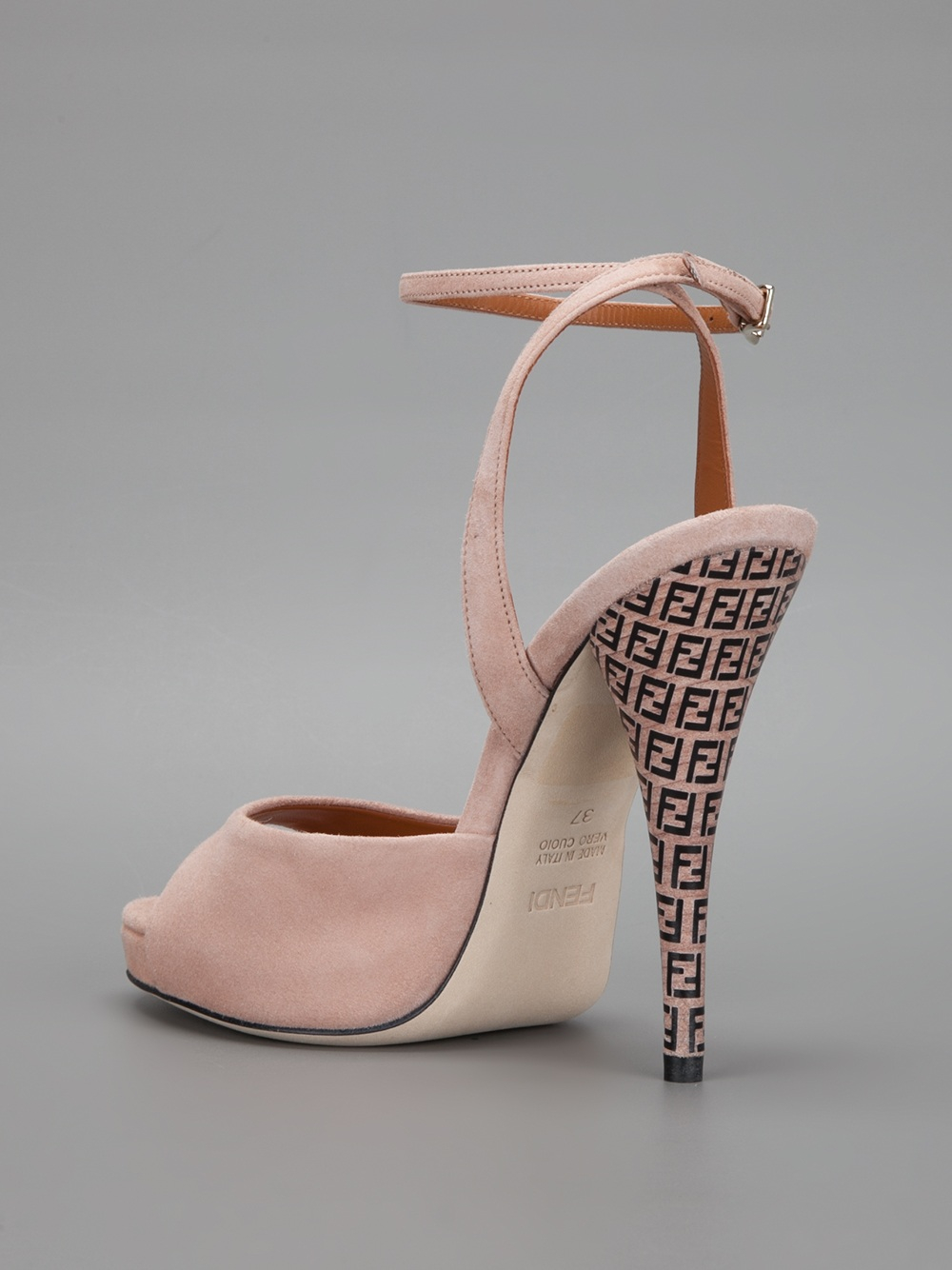 fendi print heels