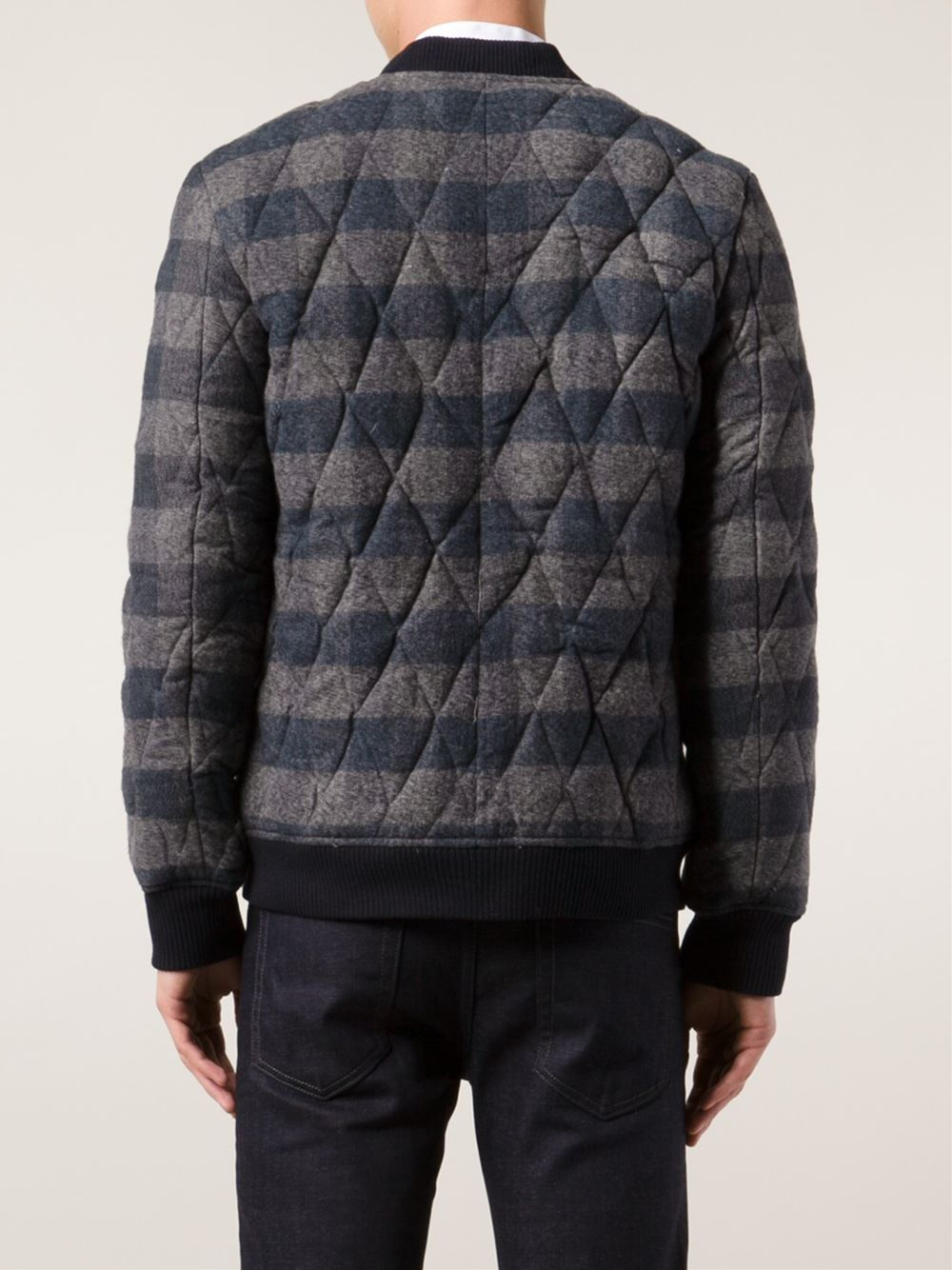 Lyst Stampd Plaid Bomber Jacket in Blue for Men