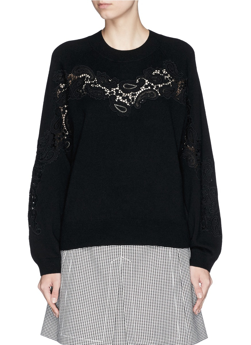 lace sweater women's