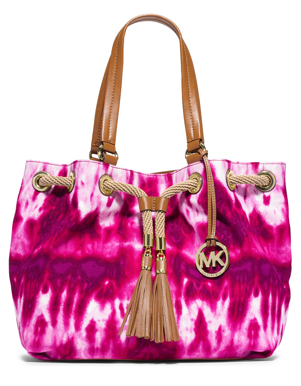Lyst - Michael Michael Kors Marina Tie Dye Large Gathered Tote in Pink
