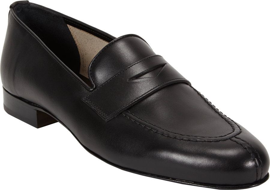 Alberto moretti Aprontoe Penny Loafers in Black for Men | Lyst