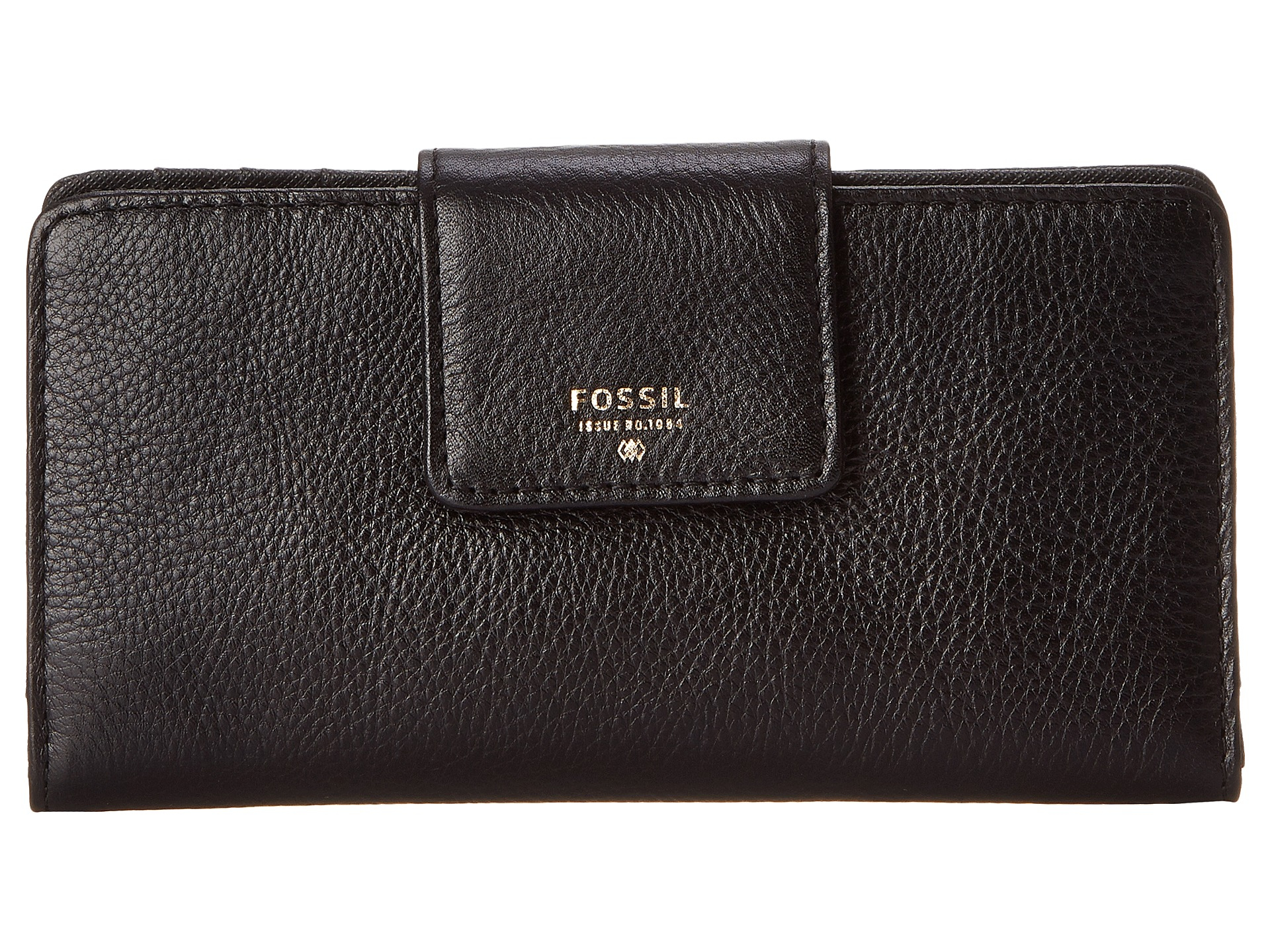 fossil sydney tab clutch in black lyst fossil sydney tab clutch in black lyst
