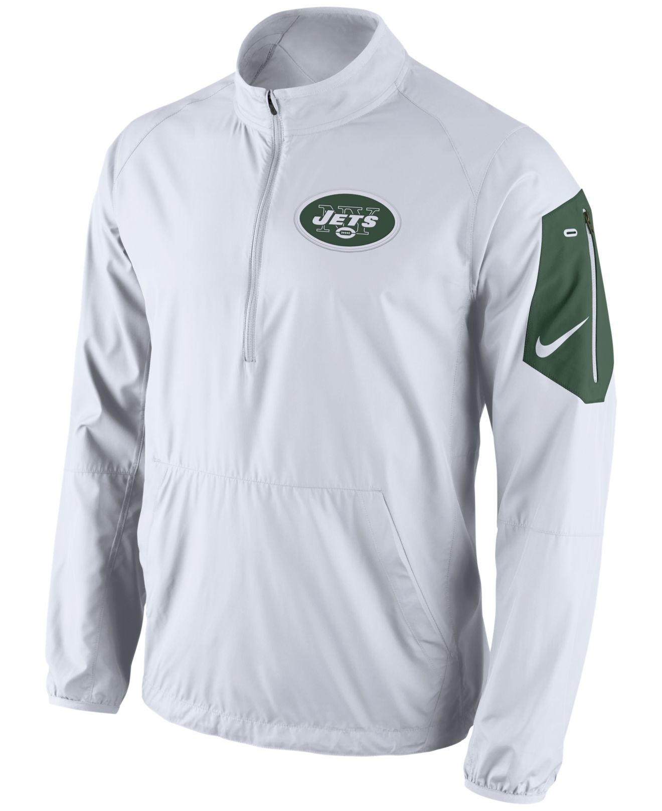 Lyst - Nike Men's New York Jets Lockdown Half-zip Jacket in White for Men