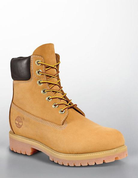 Timberland Premium Waterproof Leather Work Boots in Orange for Men (tan ...
