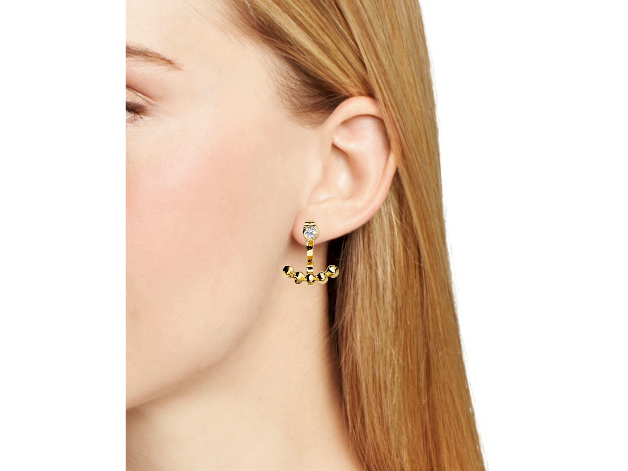 Lyst Rebecca Minkoff Front Back Earrings In Metallic Gallery