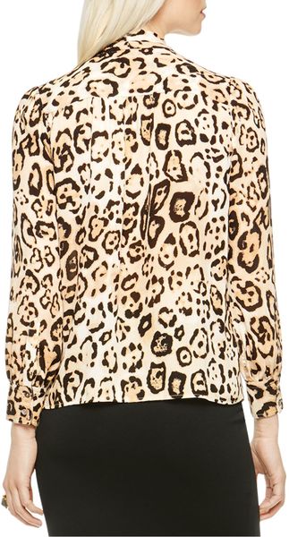 vince camuto leopard blouse