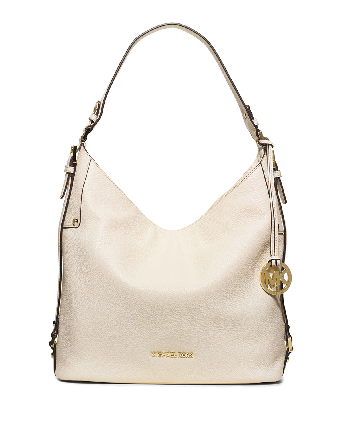 Lyst Michael Kors Bedford Large Leather Shoulder Bag In White Gallery