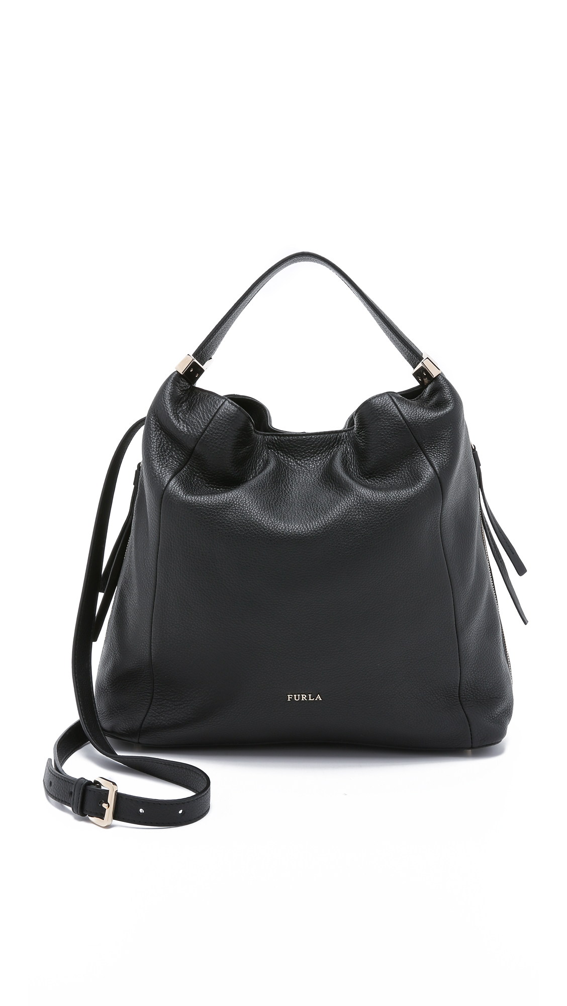 Furla Liz Medium Hobo Bag Onyx in Black (Onyx) Lyst