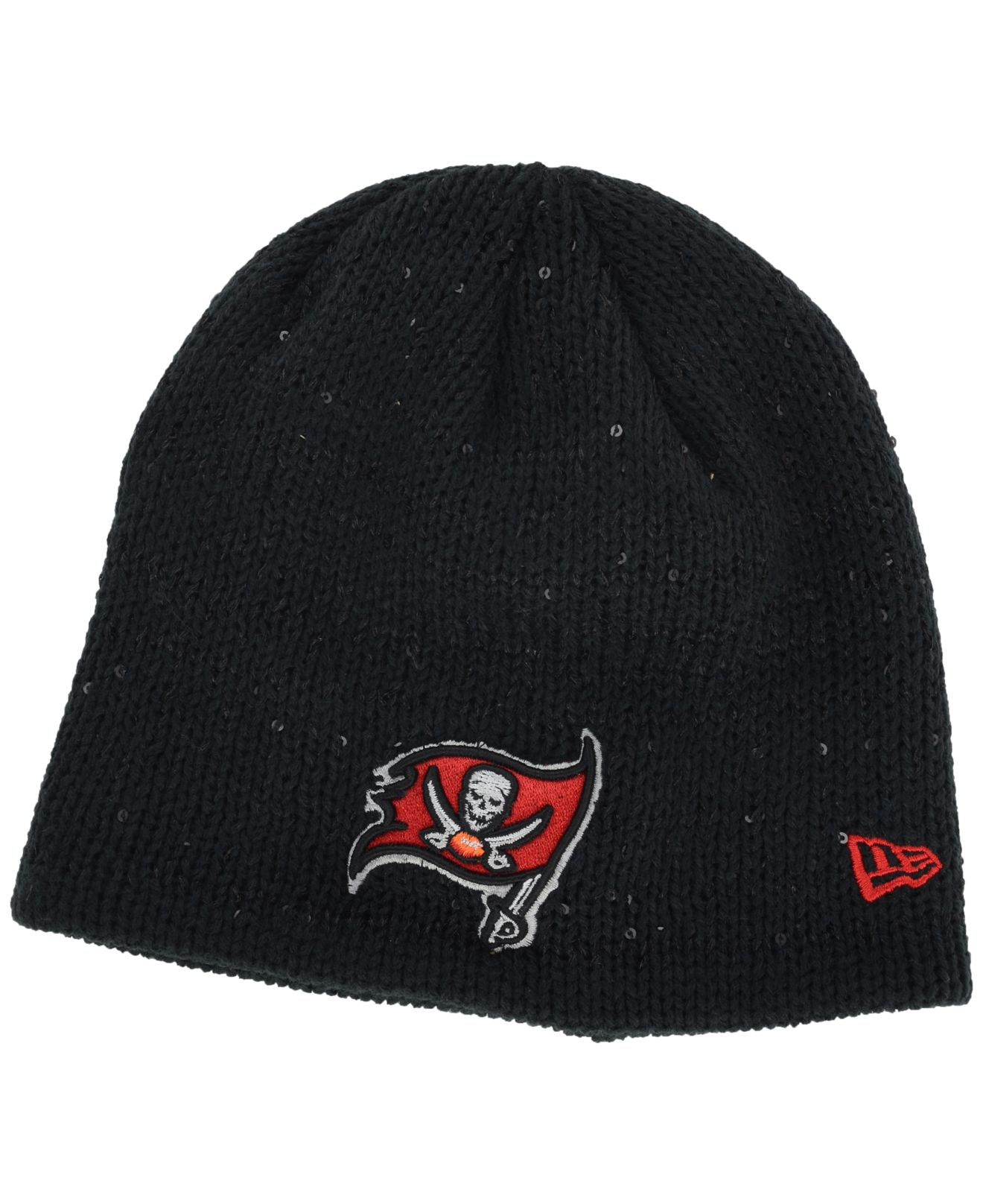 Ktz Women's Tampa Bay Buccaneers Glistener Knit Hat in Gray Lyst