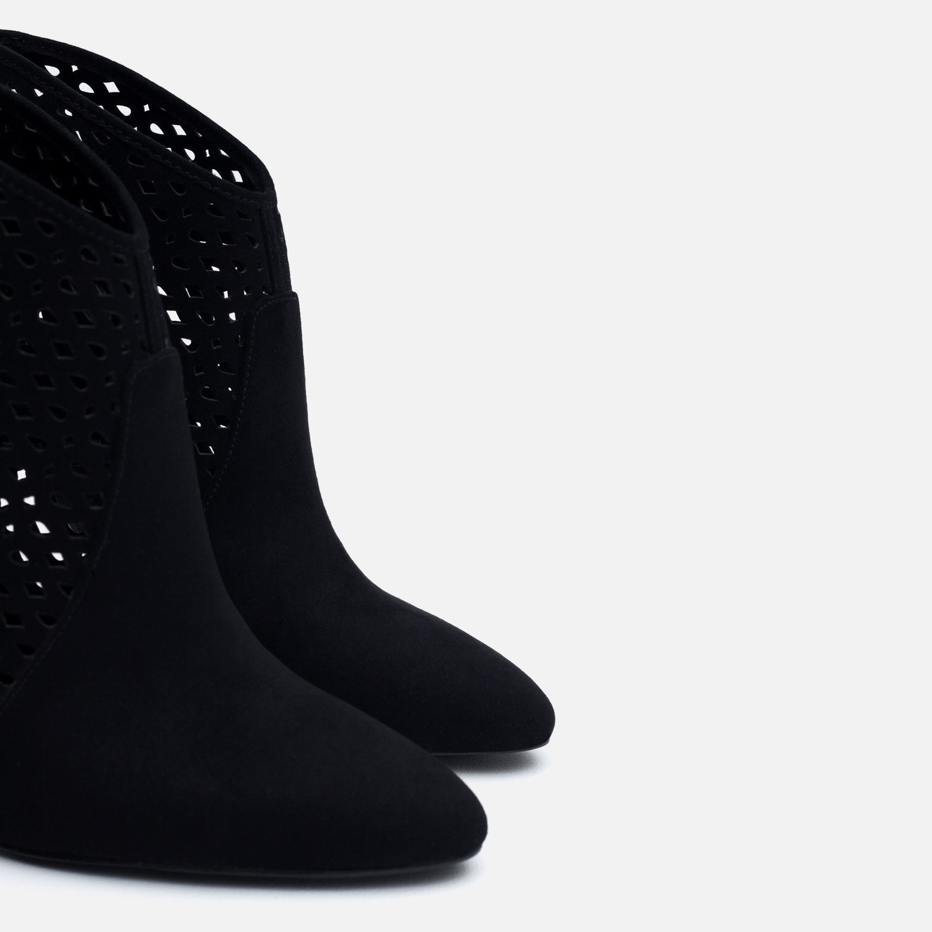 ankle boot zara heel pointed high Black Ankle Cut High in Work Lyst Zara Heel Boots