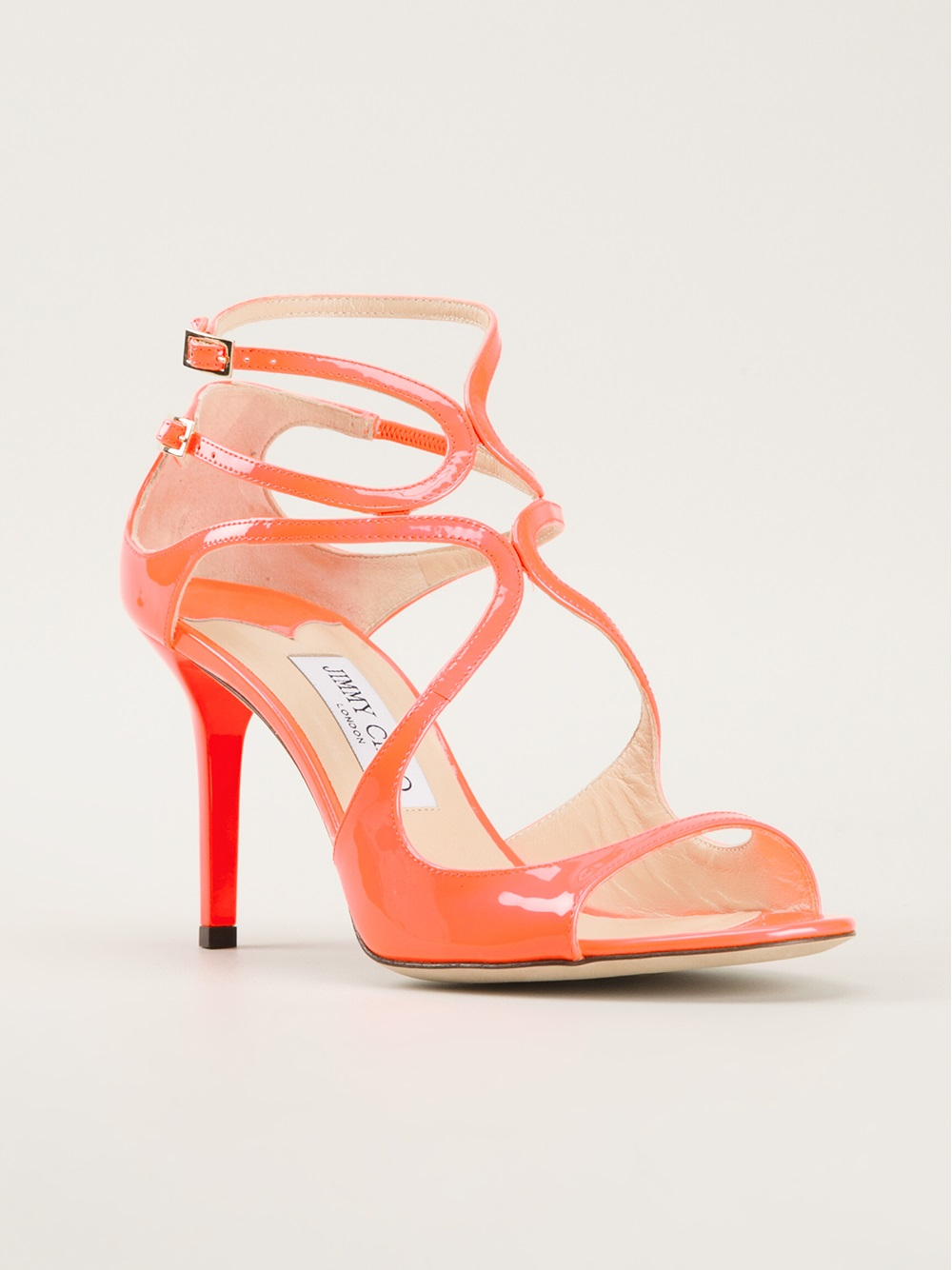 Jimmy choo Ivette Sandals in Orange | Lyst