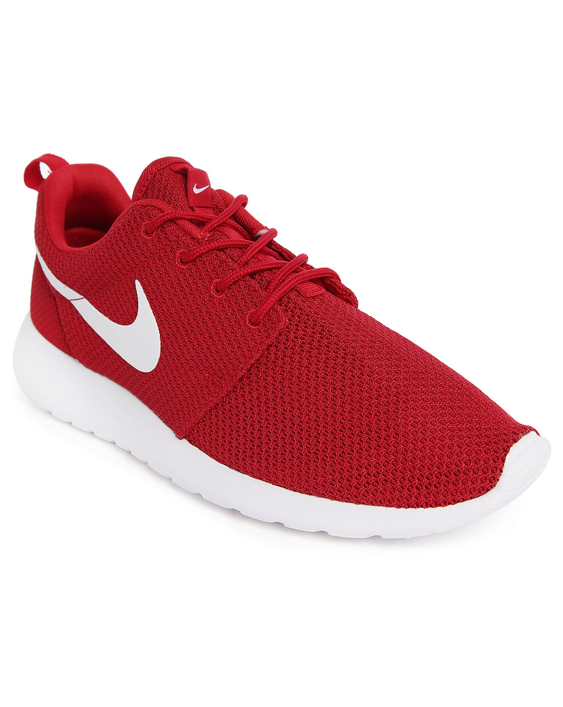 Nike Roshe Run Mesh Red Sneakers in Red for Men | Lyst