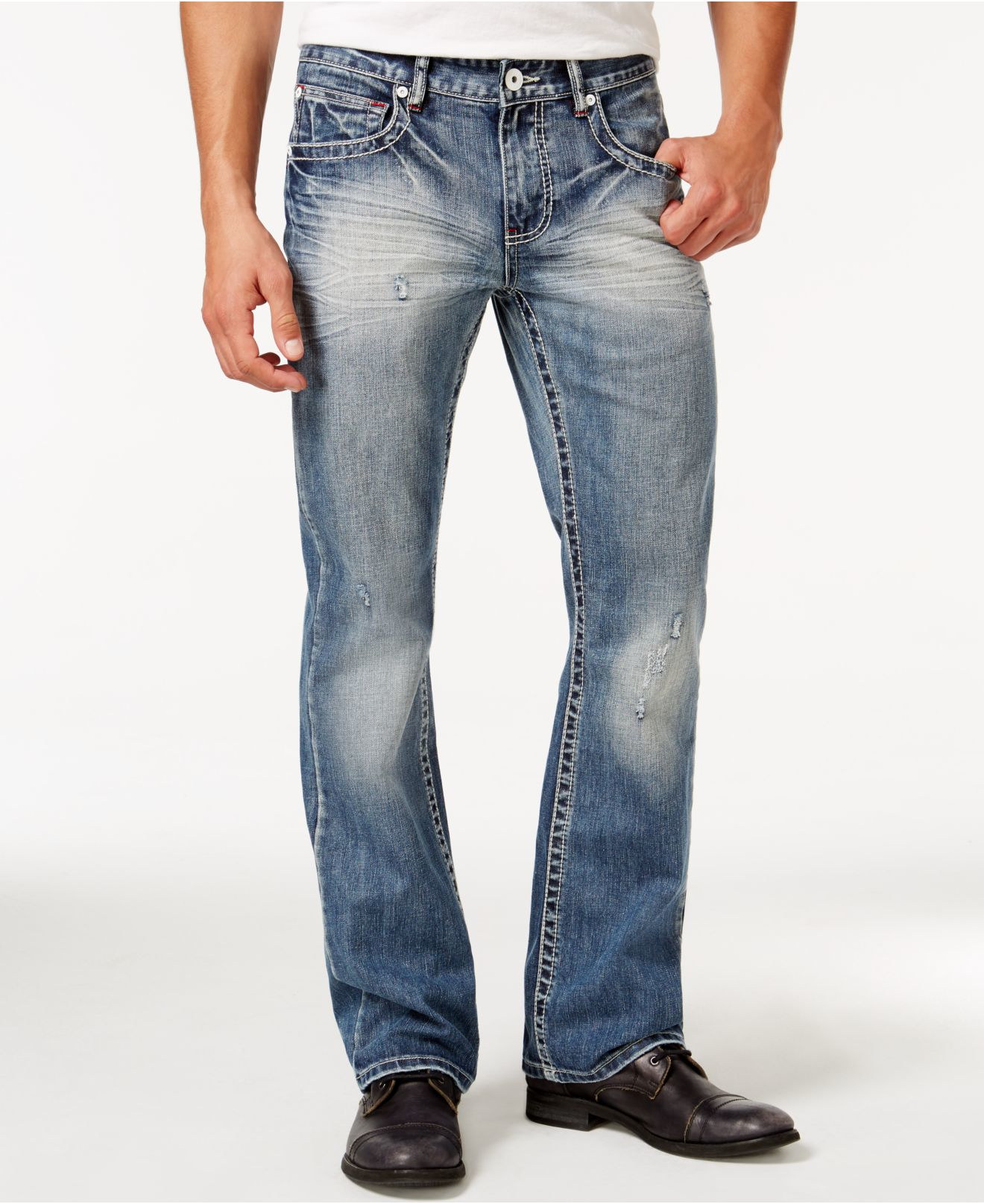Inc international concepts Men's Boot-cut Medium Wash Jeans, Only At ...