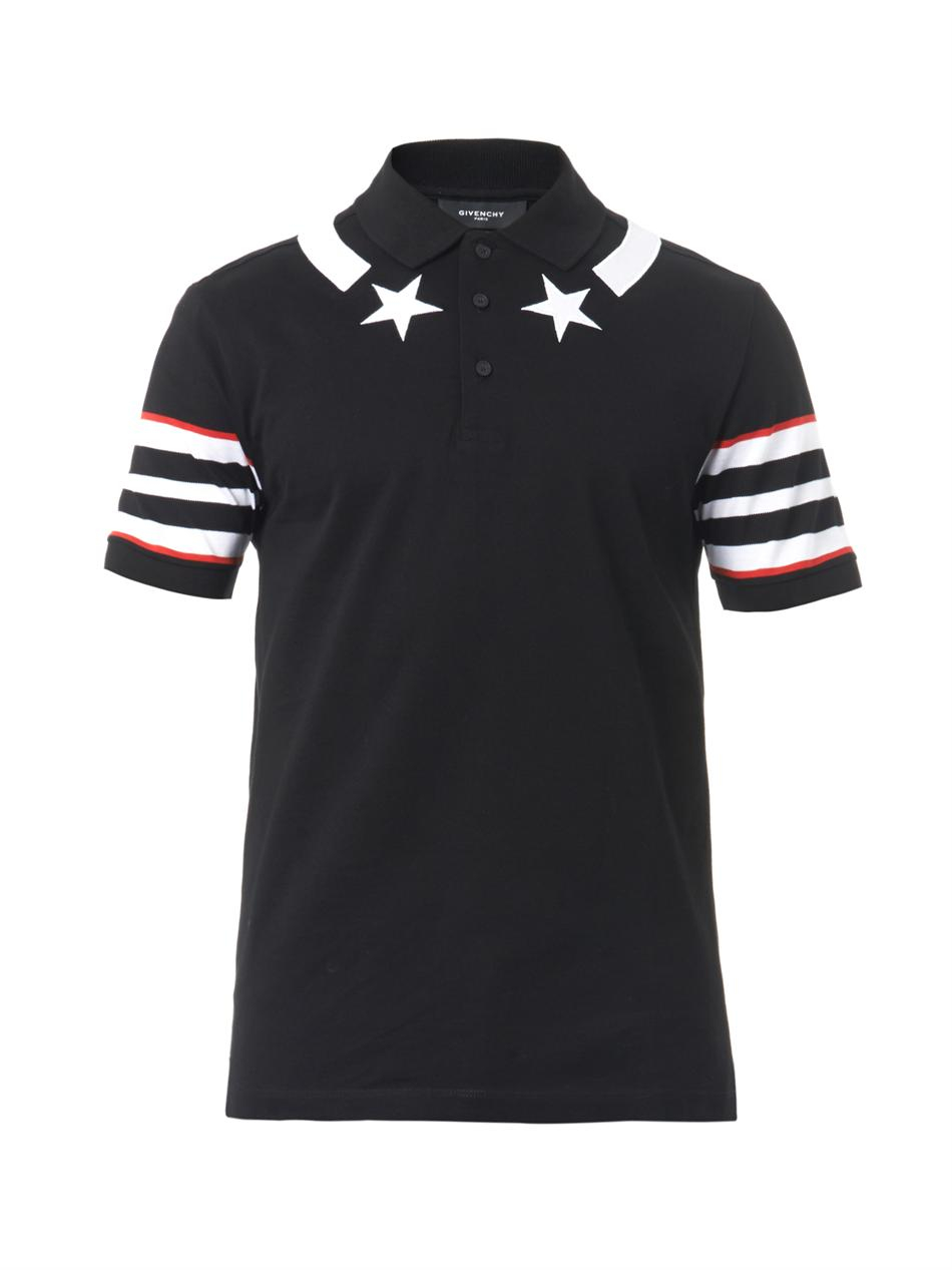Lyst - Givenchy Stars and Stripes Polo Shirt in Black for Men