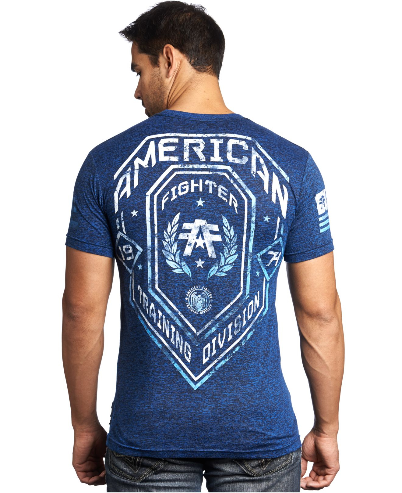 Affliction American Fighter By Arkansas T-Shirt in Blue for Men | Lyst