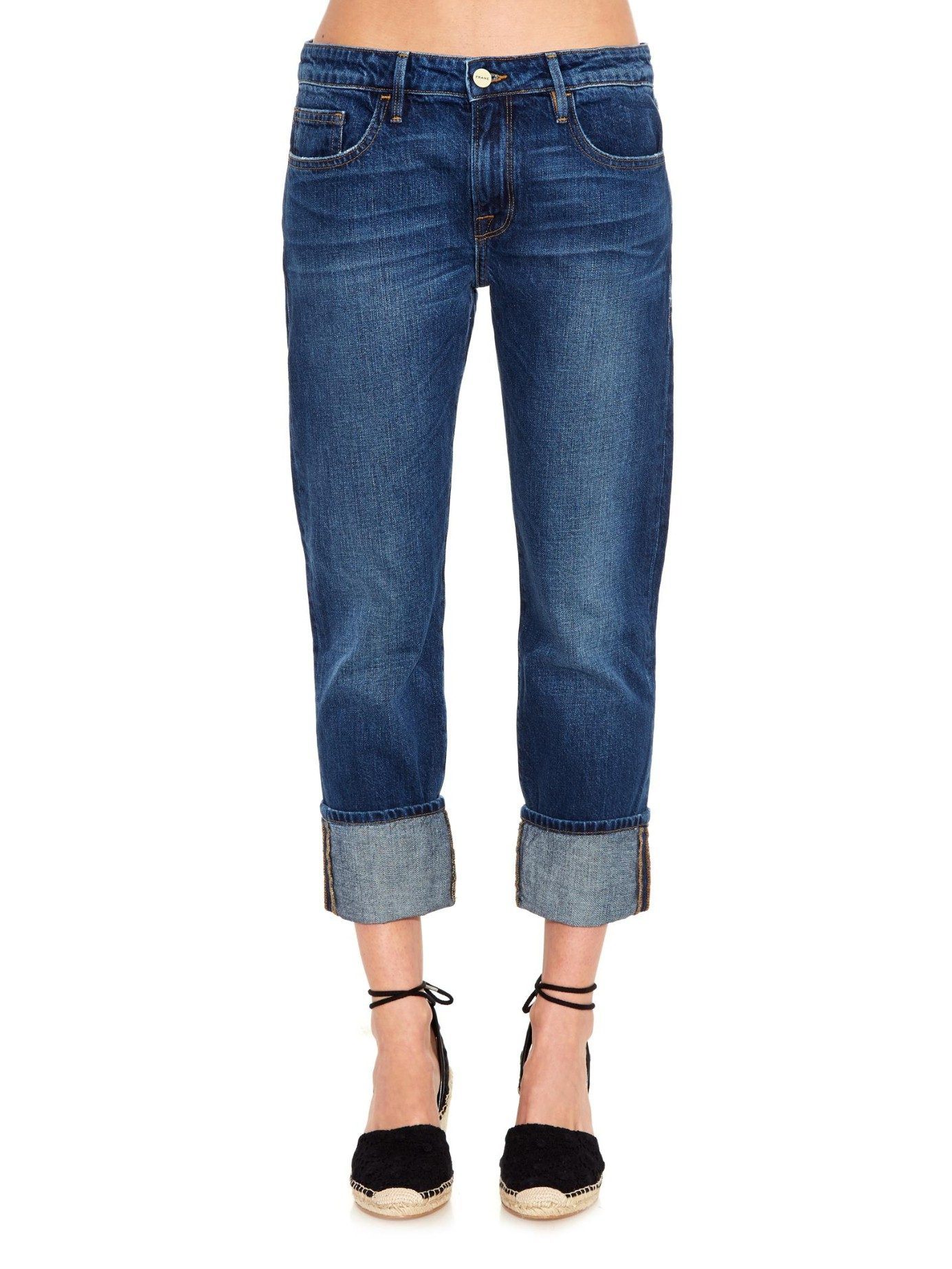 Lyst Frame Le Skinny Queensway Jeans in Blue