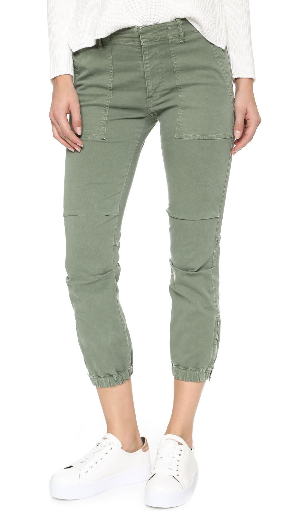Nili lotan Cropped Military Pants in Green | Lyst