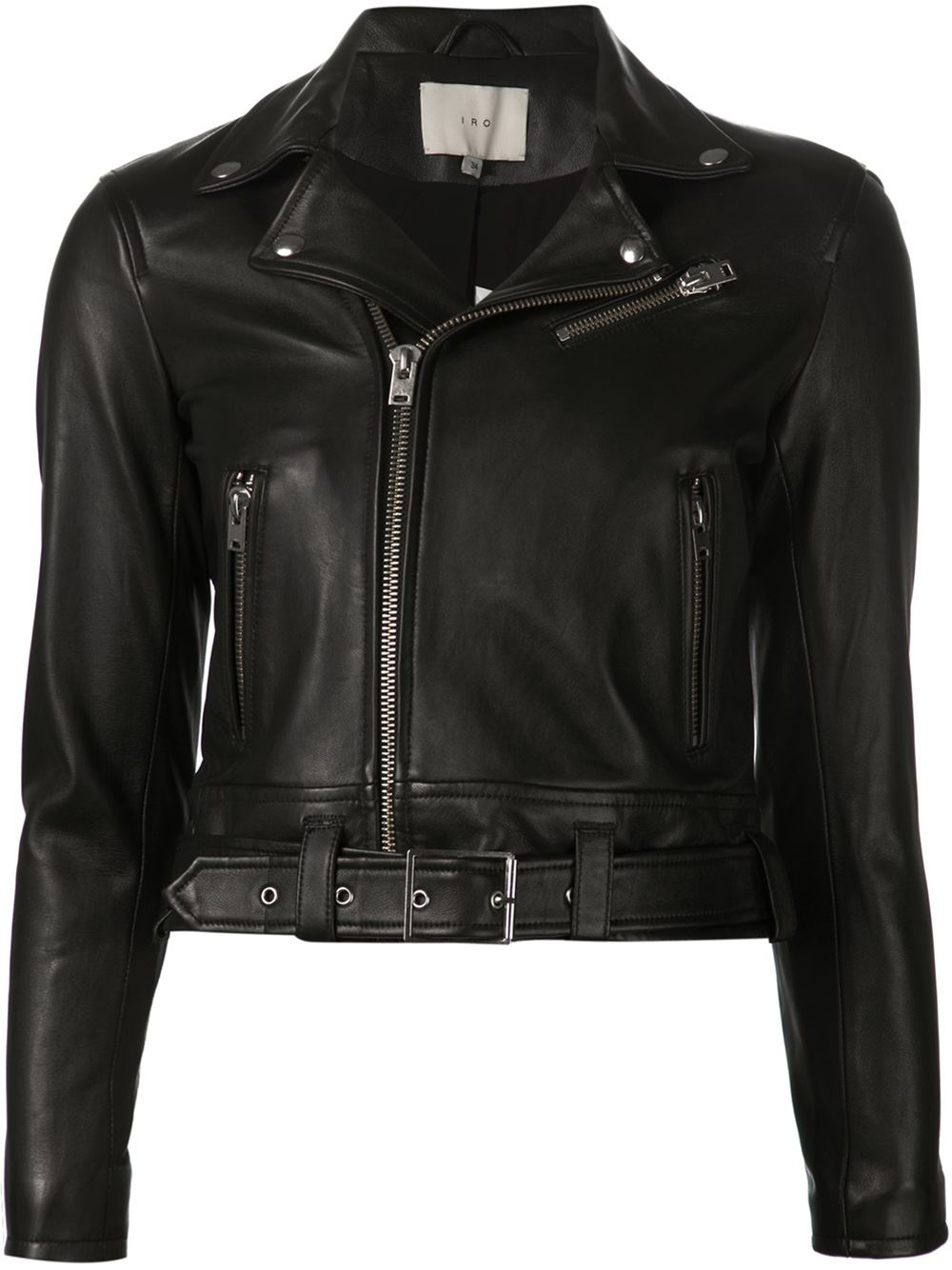 Lyst - Iro Gant Leather Belted Biker Jacket in Black