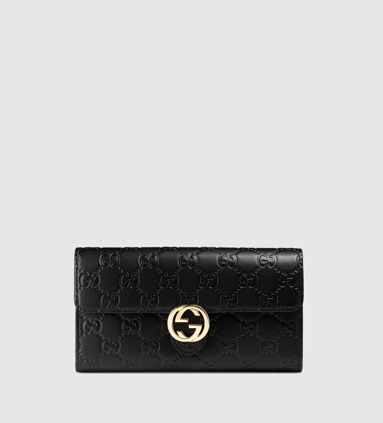 Lyst - Gucci Icon Leather Gg Wallet in Black