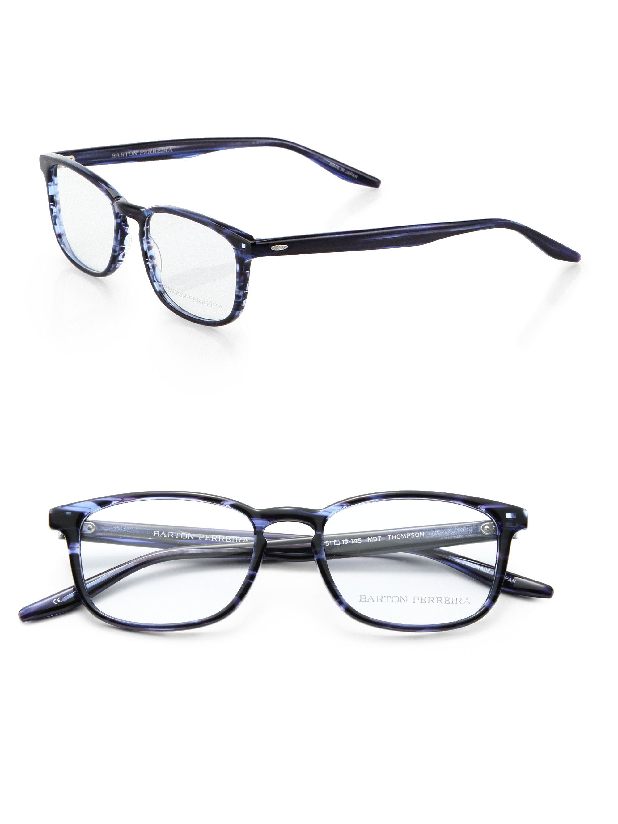 Lyst - Barton Perreira Thompson Rectangle-Shaped Optical Frames in Blue ...