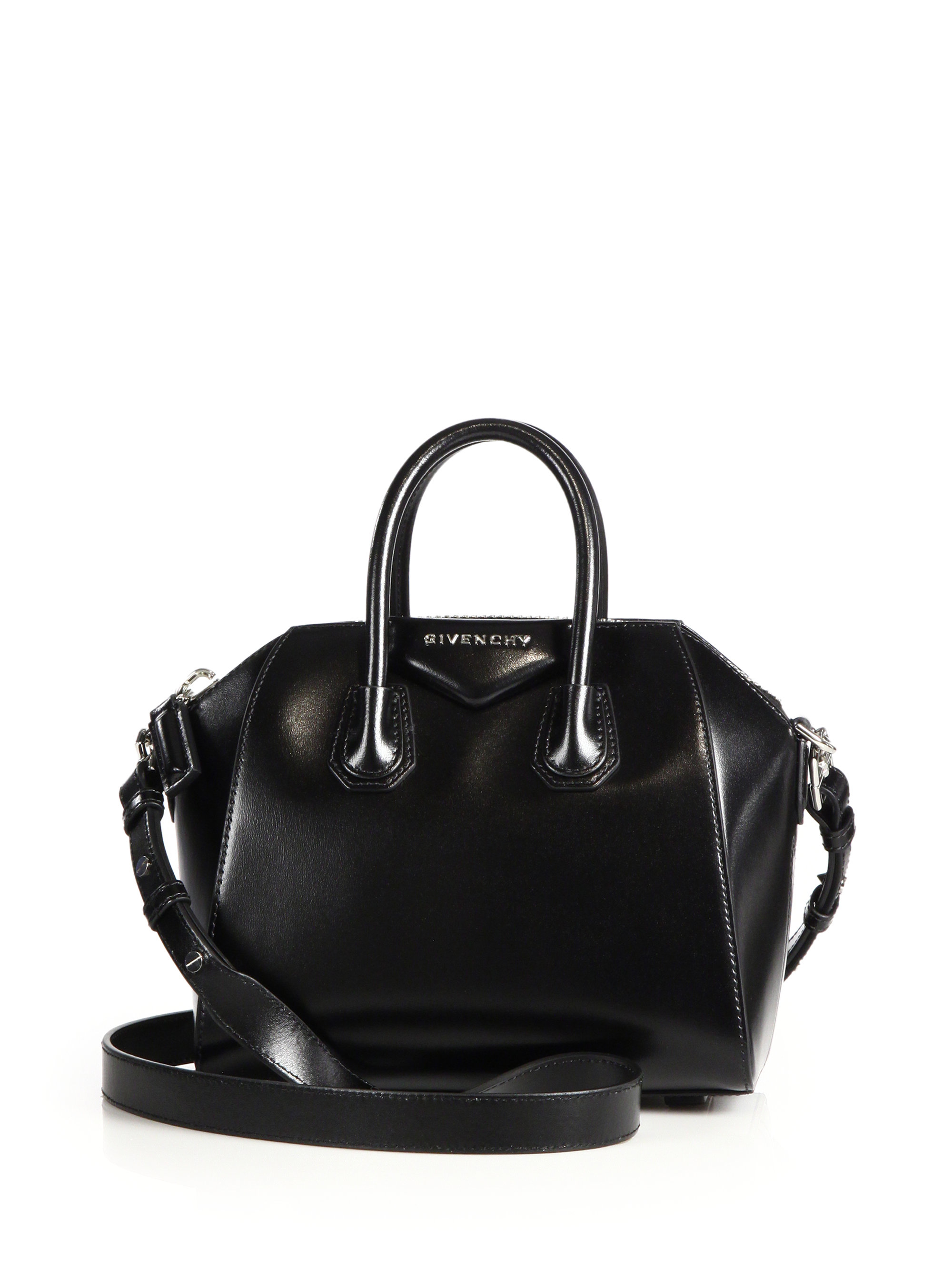 Givenchy Antigona Mini Leather Satchel in Black | Lyst
