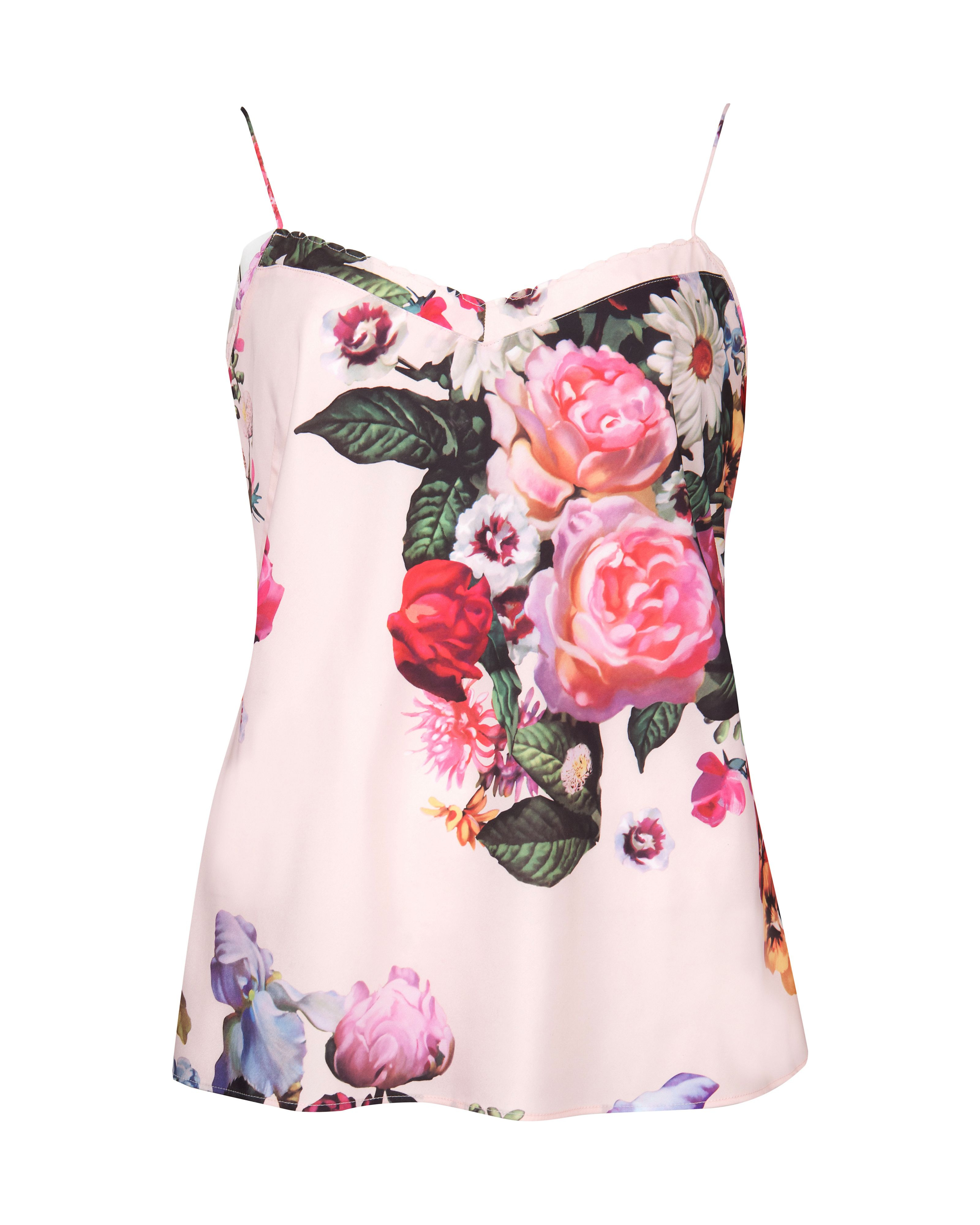 Ted baker Cynaria Printed Cami in Pink | Lyst