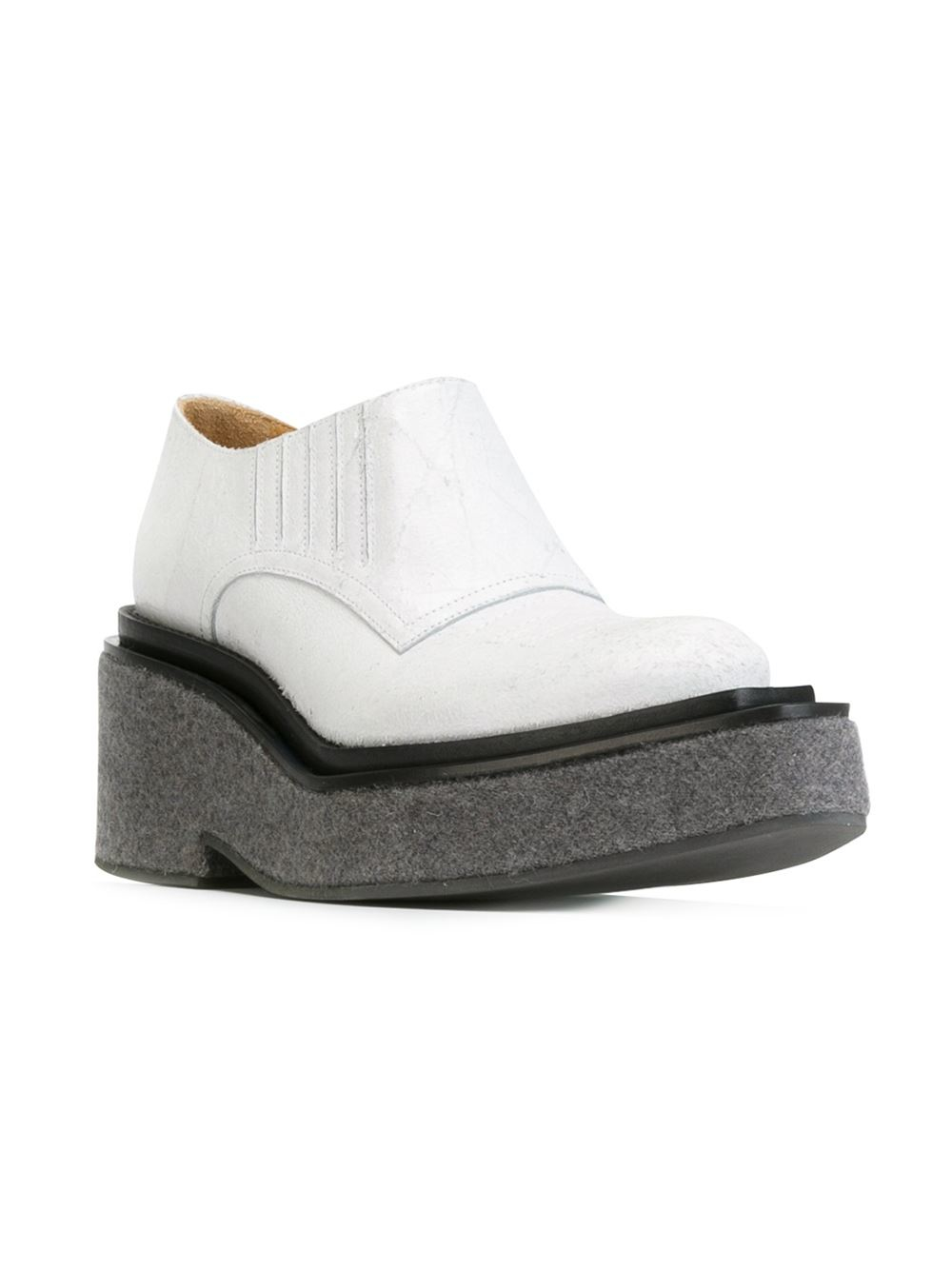 Lyst - MM6 by Maison Martin Margiela Pointed Toe Platform Shoes in White