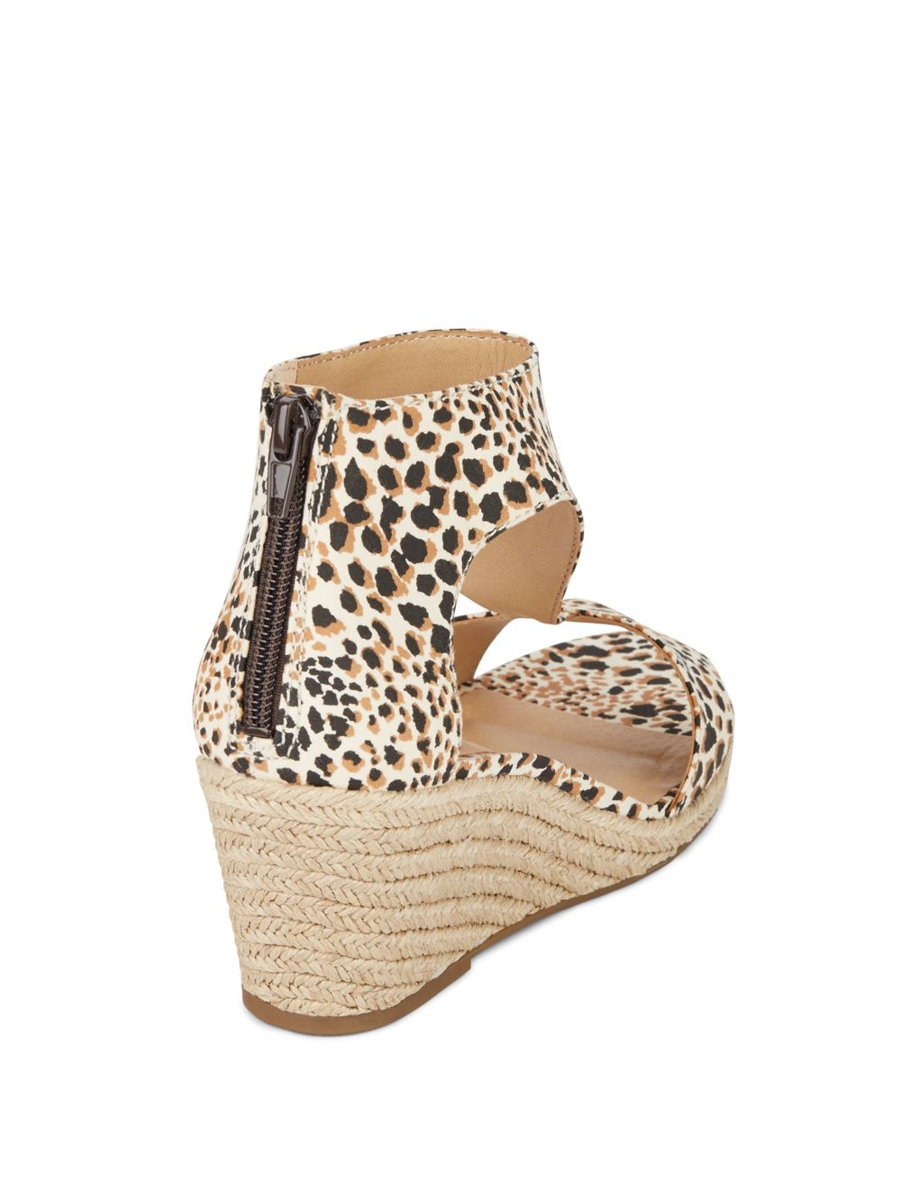 Lyst - Lucky Brand Karlenie Leopard-print Espadrille Wedge Sandals in Brown