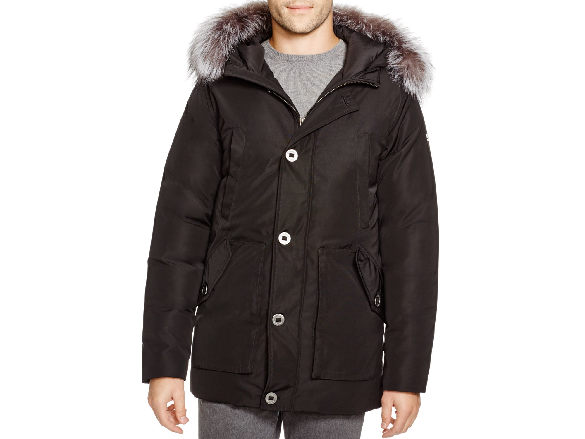 michael kors parka mens pink