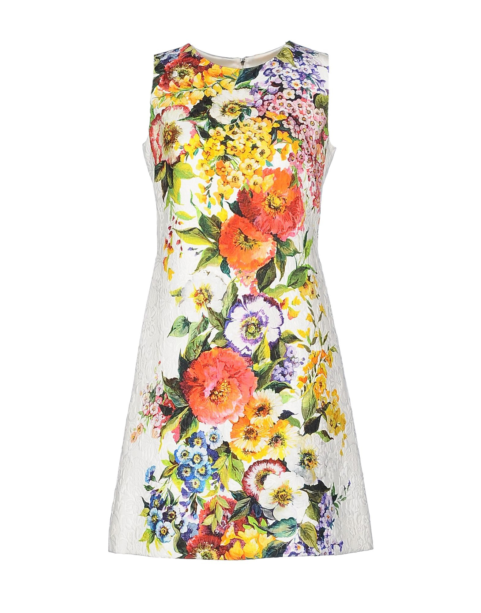 Lyst - Dolce & Gabbana Flower Print Dress in Yellow