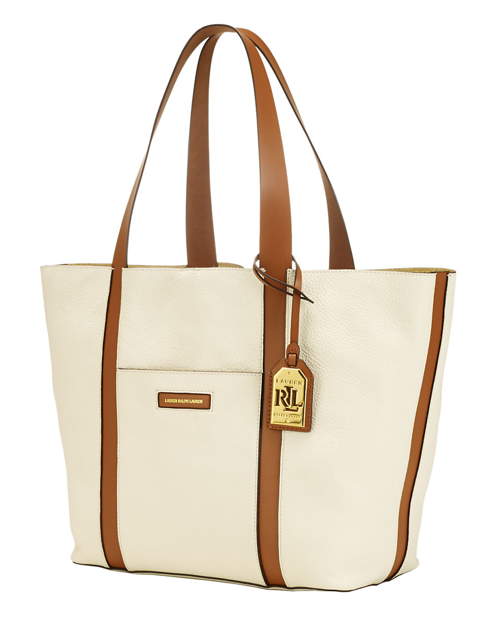 Lyst - Lauren By Ralph Lauren Penridge Leather Tote Bag in White