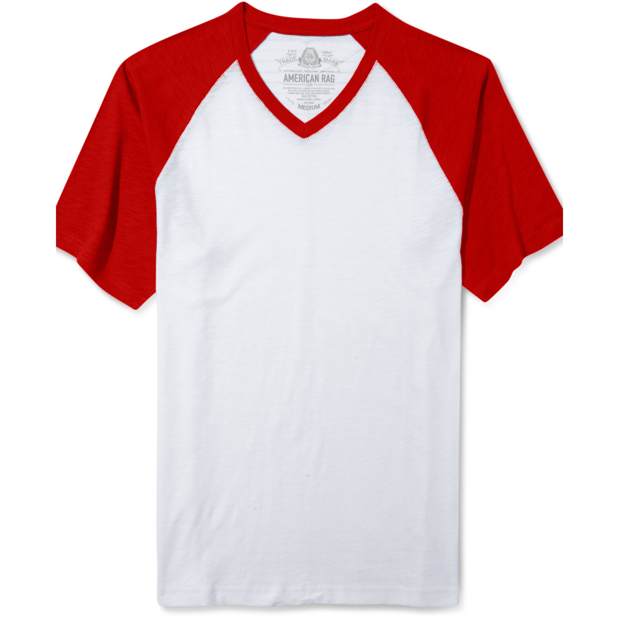 Lyst - American rag Short Sleeve Baseball Raglan T Shirt in White for Men