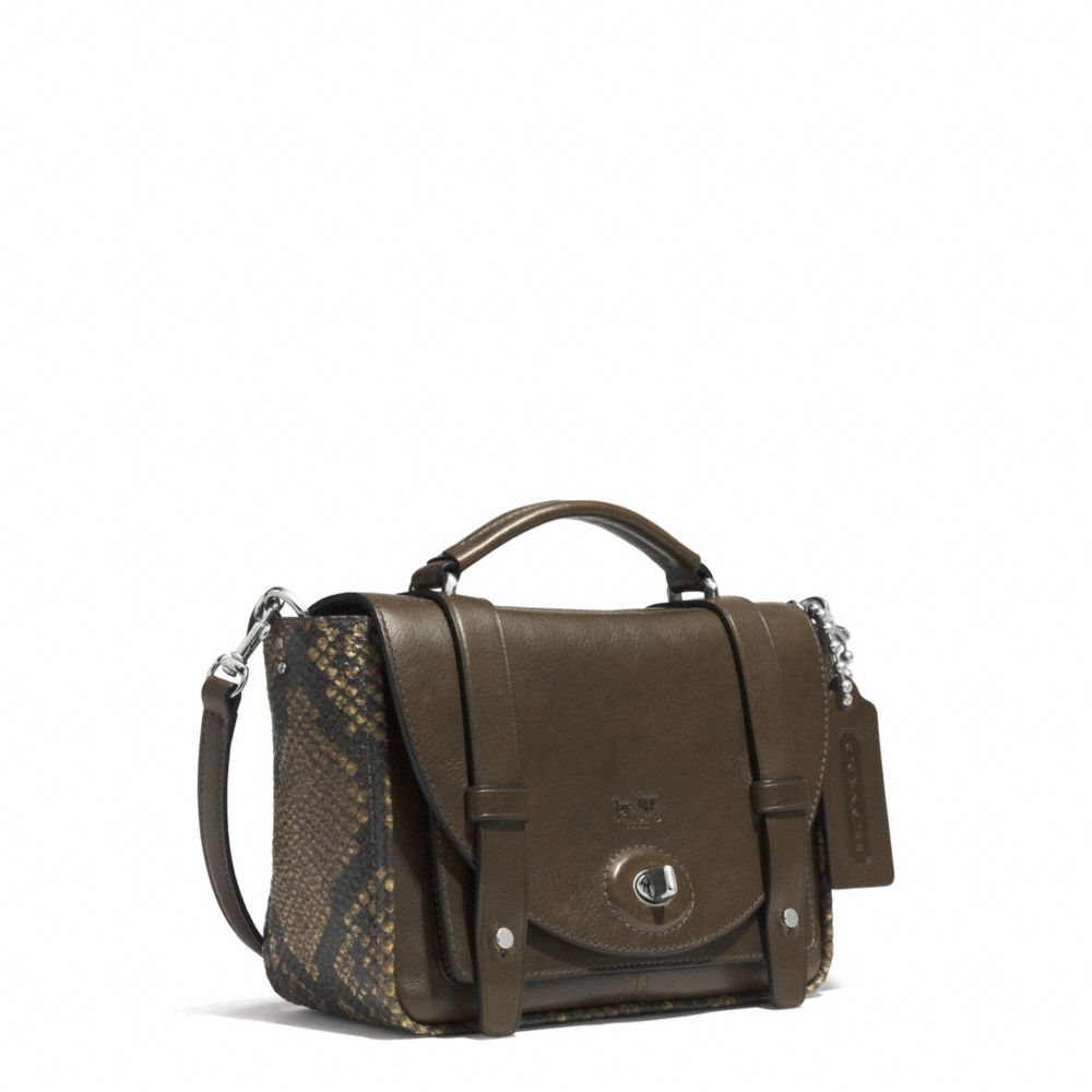 Coach Bleecker Mini Brooklyn Messenger Bag In Python Embossed Leather ...