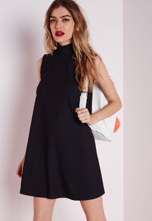High Neck Swing Dress