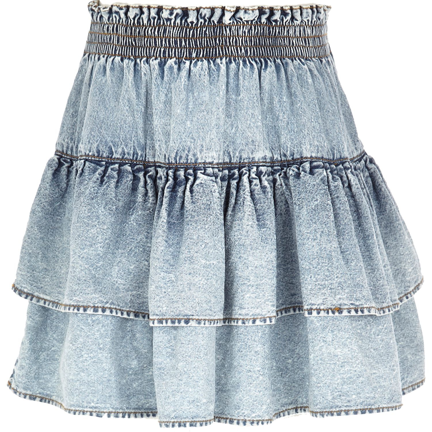 River island Girls Light Denim Rara Skirt in Blue | Lyst