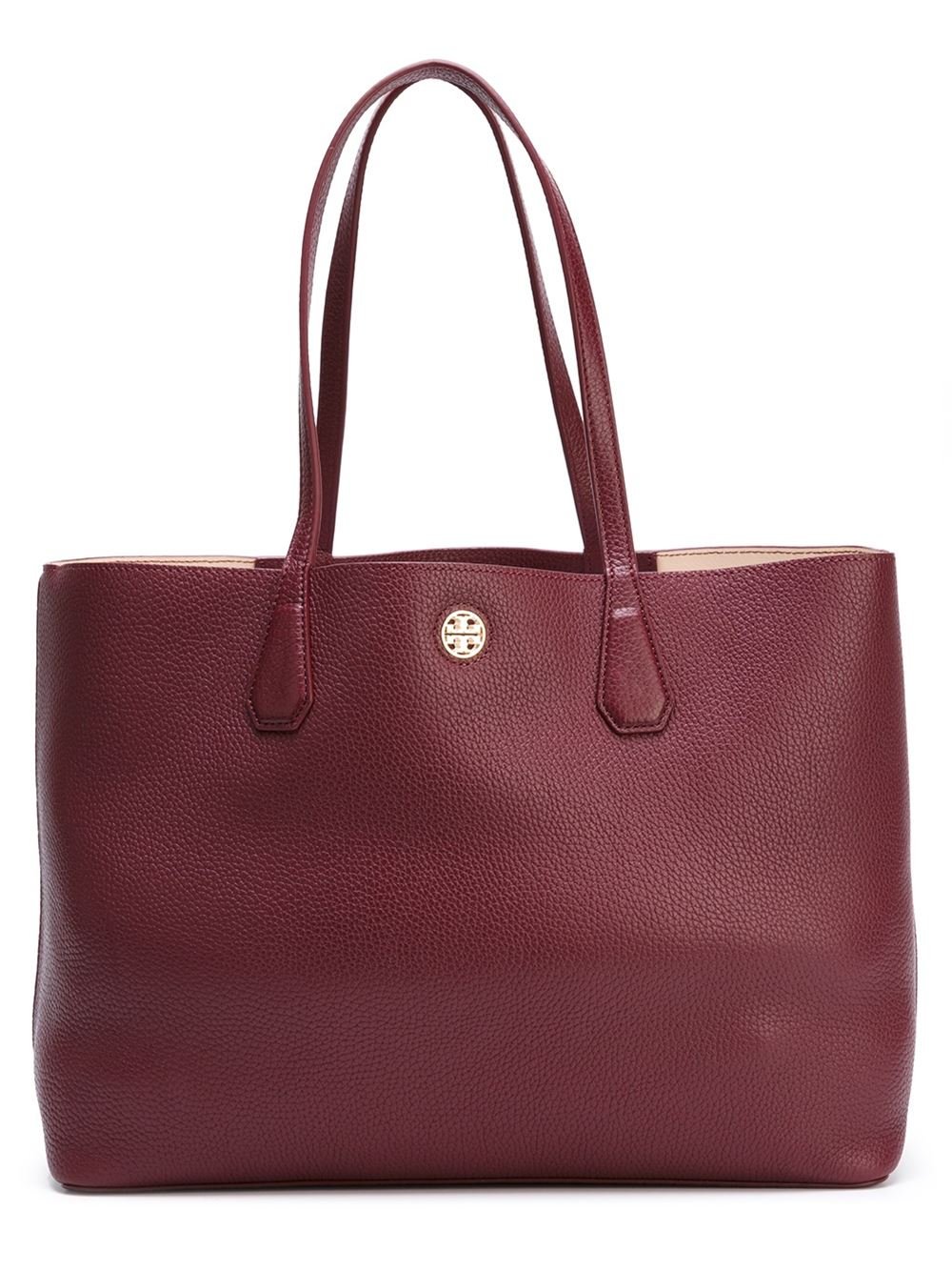 Tory burch 'perry' Tote in Purple (red) | Lyst