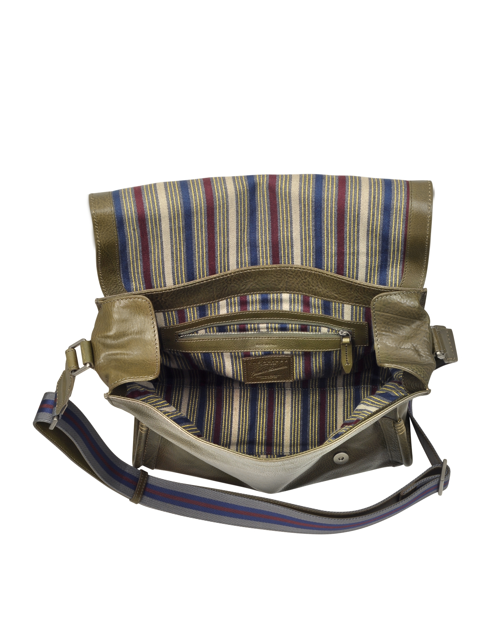 the bridge ascott large olive green leather messenger bag in green for lyst the bridge ascott large olive green leather messenger bag in green for lyst