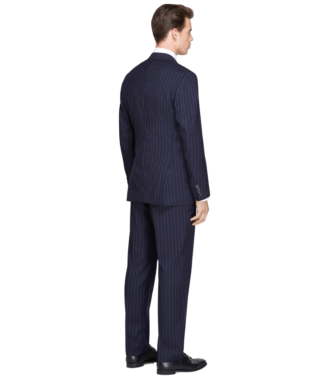 Lyst - Brooks Brothers Regent Fit Navy Bold Stripe Three-piece 1818 ...