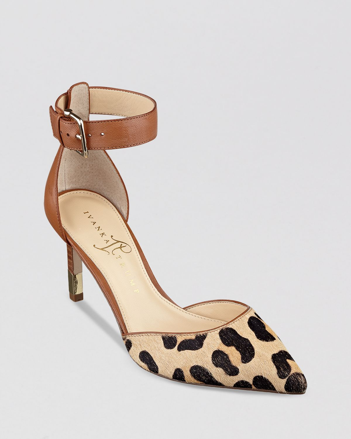 ivanka trump red button leopard shoes