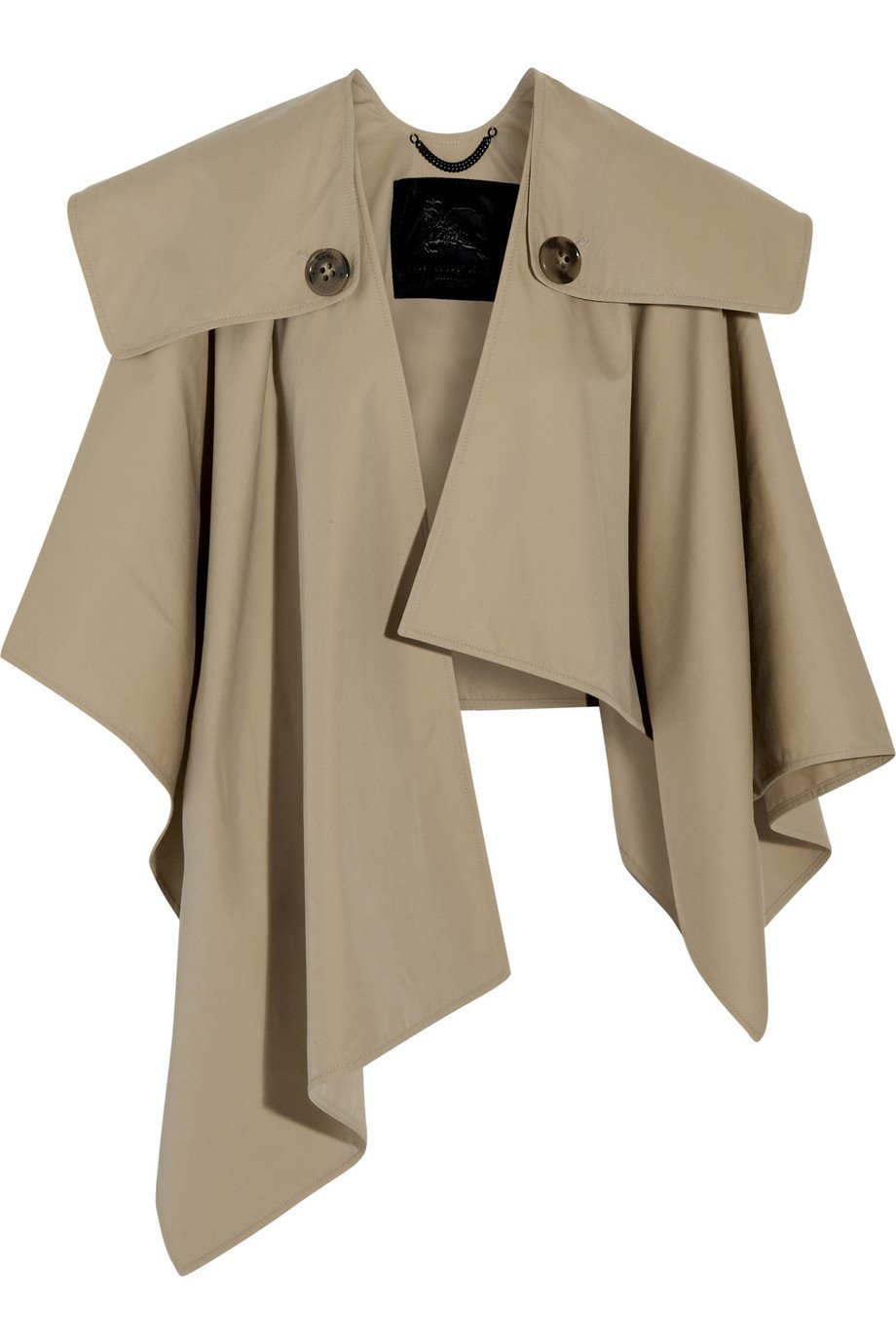 Lyst Burberry Prorsum Cotton Gabardine Trench Cape In Natural