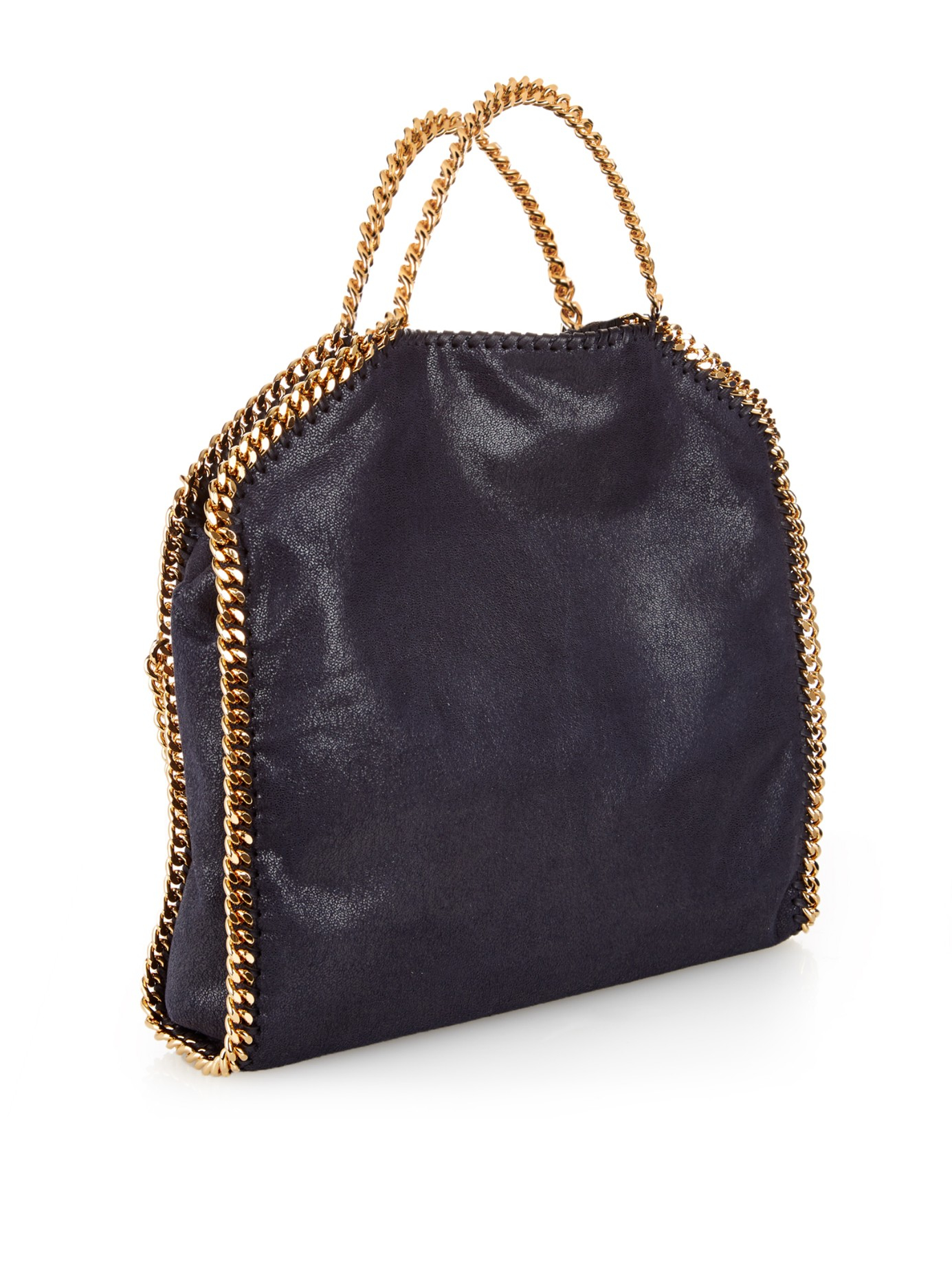 Lyst Stella Mccartney Falabella Small Faux Suede Shoulder Bag In Blue