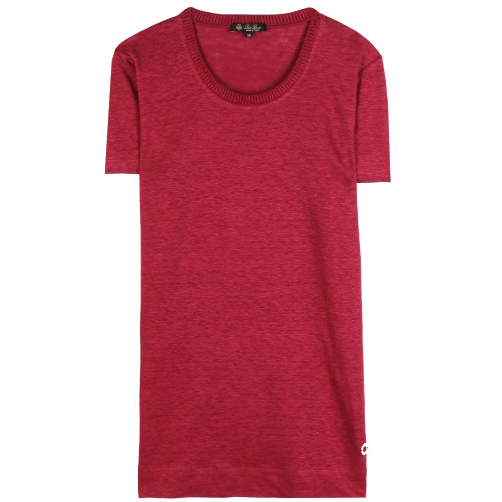 Lyst - Loro Piana Light Weave Linen T-shirt in Red