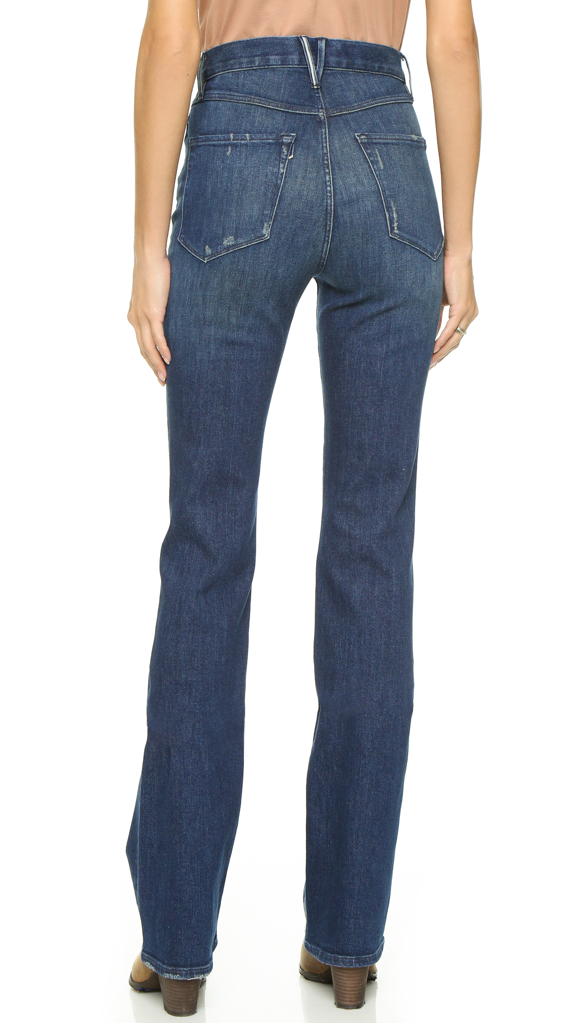 Lyst - 3X1 W4 Super High Rise Flare Jeans - Delta in Blue