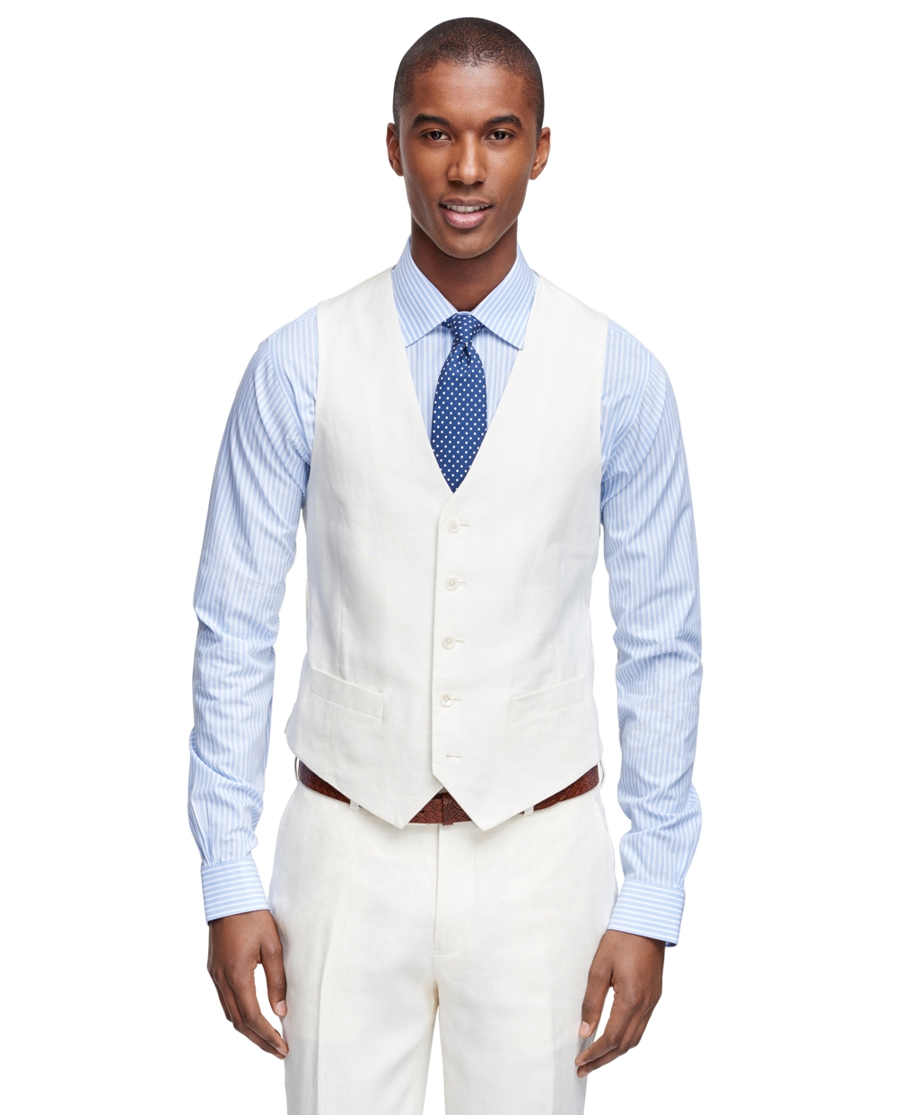 Brooks Brothers Milano Fit Three Piece Linen Suit In White For Men Lyst