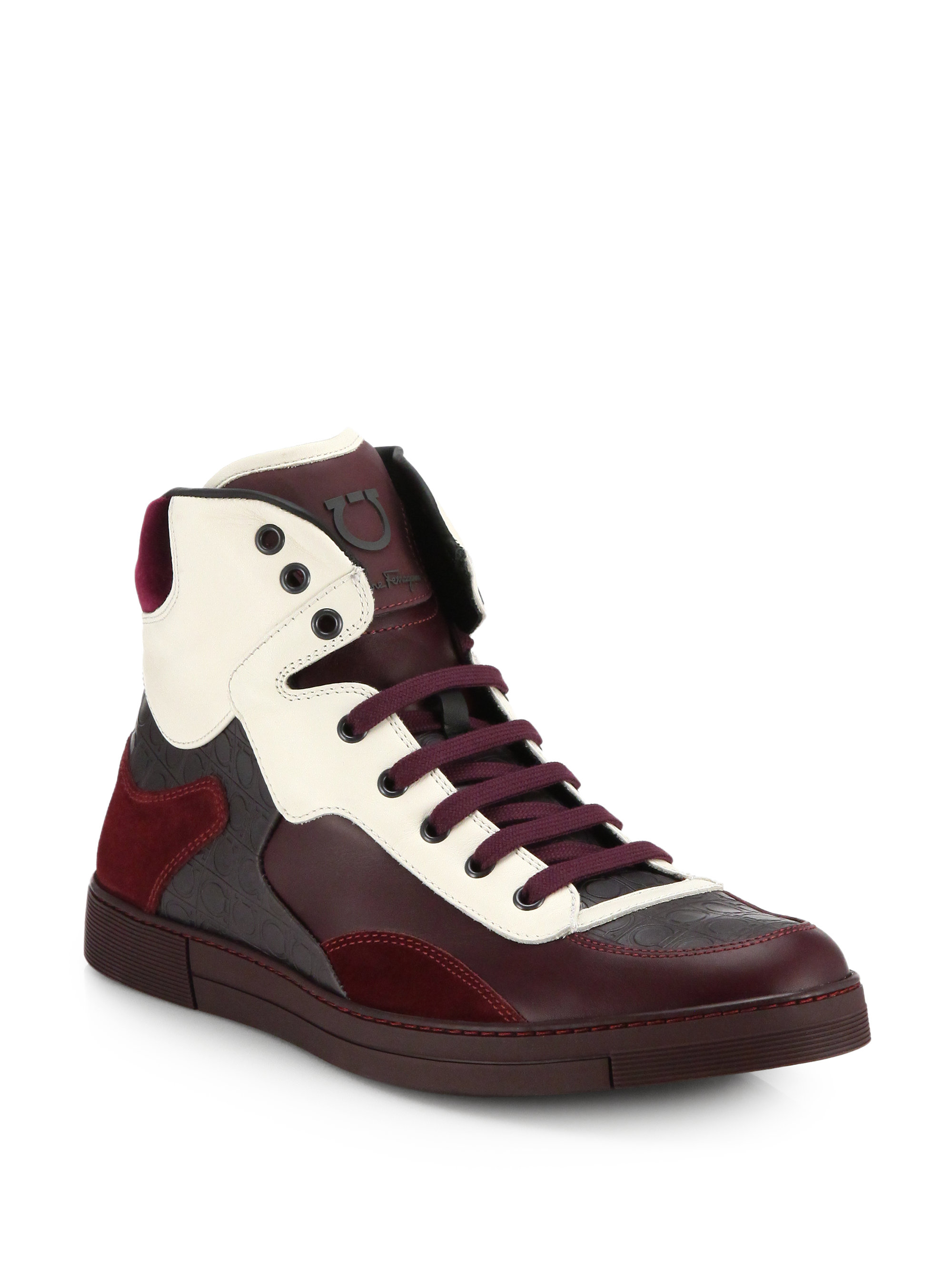 salvatore ferragamo leather sneaker
