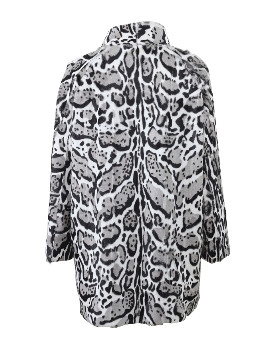 Lyst - Rizal Snow Leopard Fur Coat in Gray