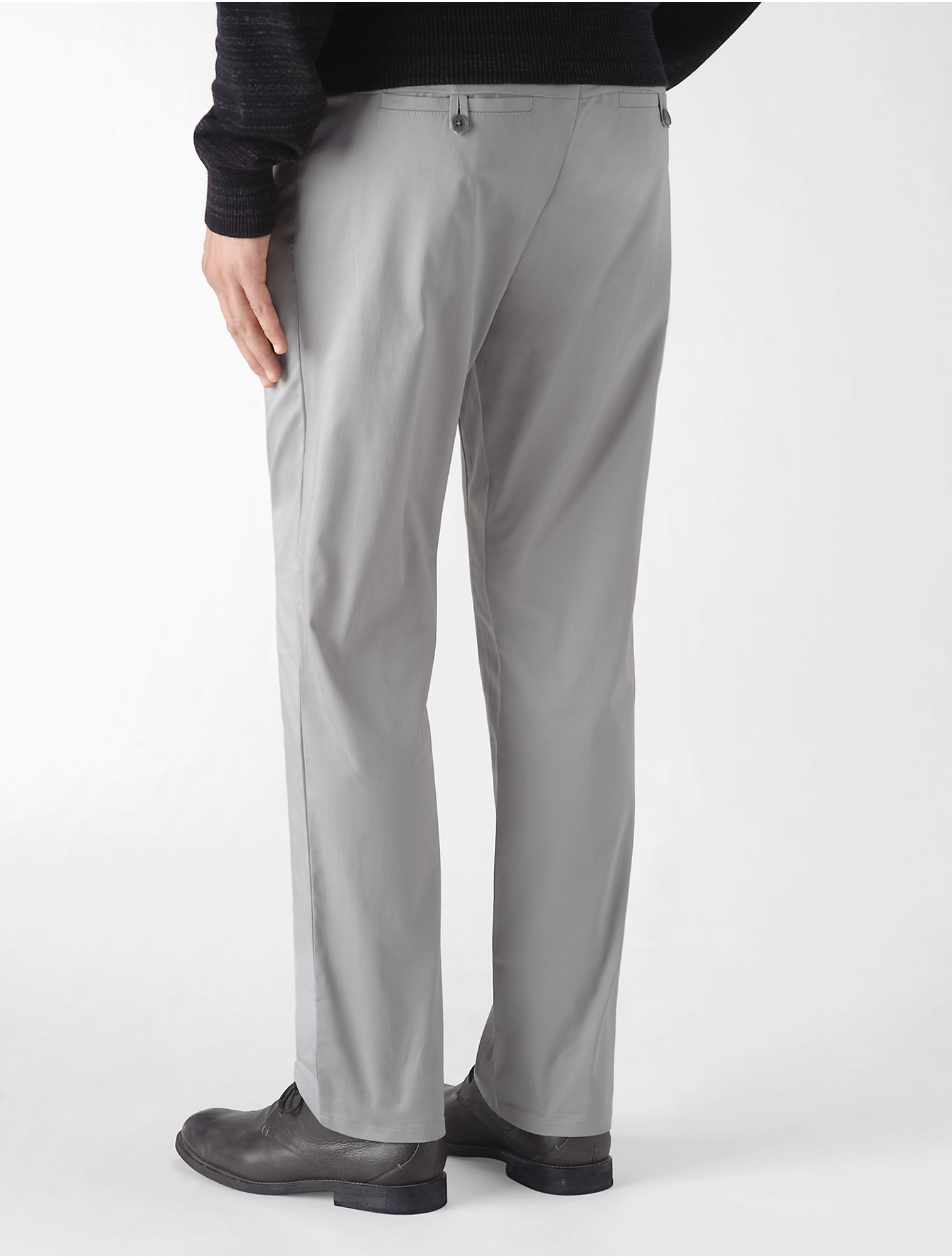 calvin klein slim fit 4 pocket sateen pants