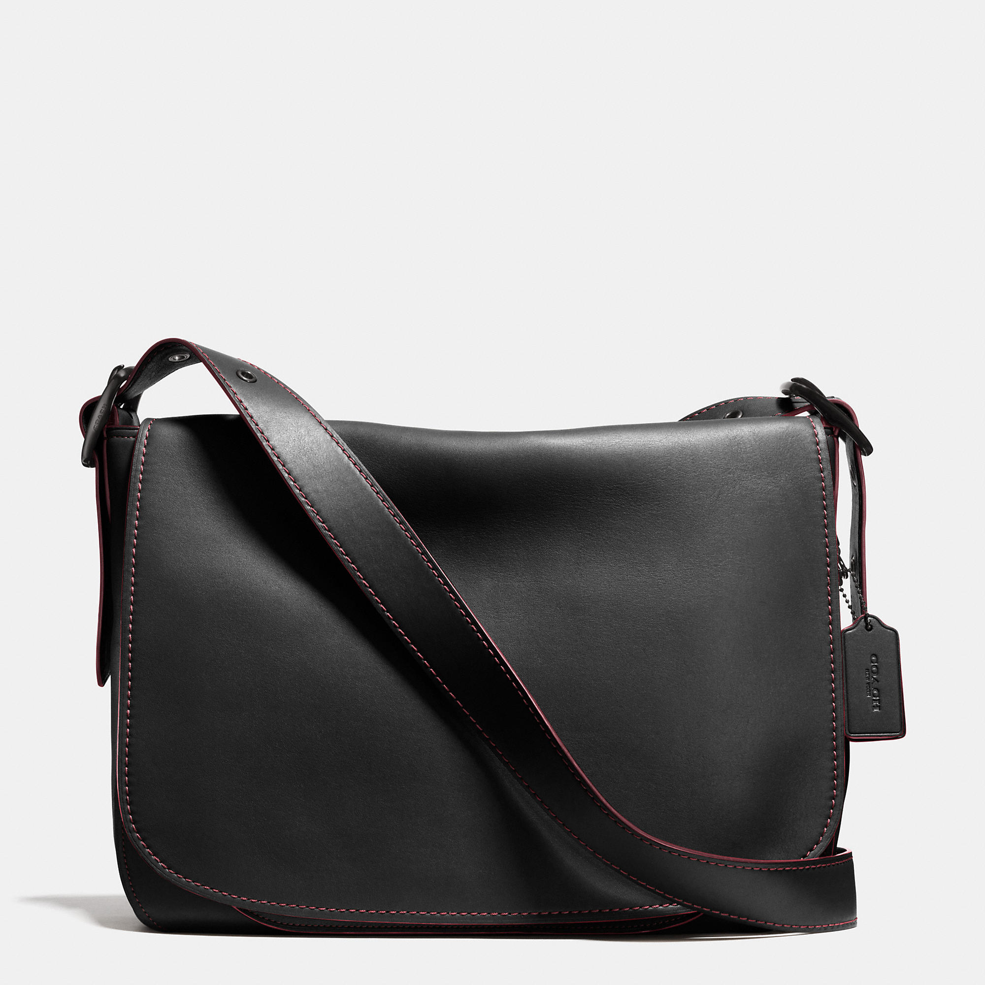 Lyst - COACH Saddle Bag Messenger 38 With Personalized Storypatch in Black