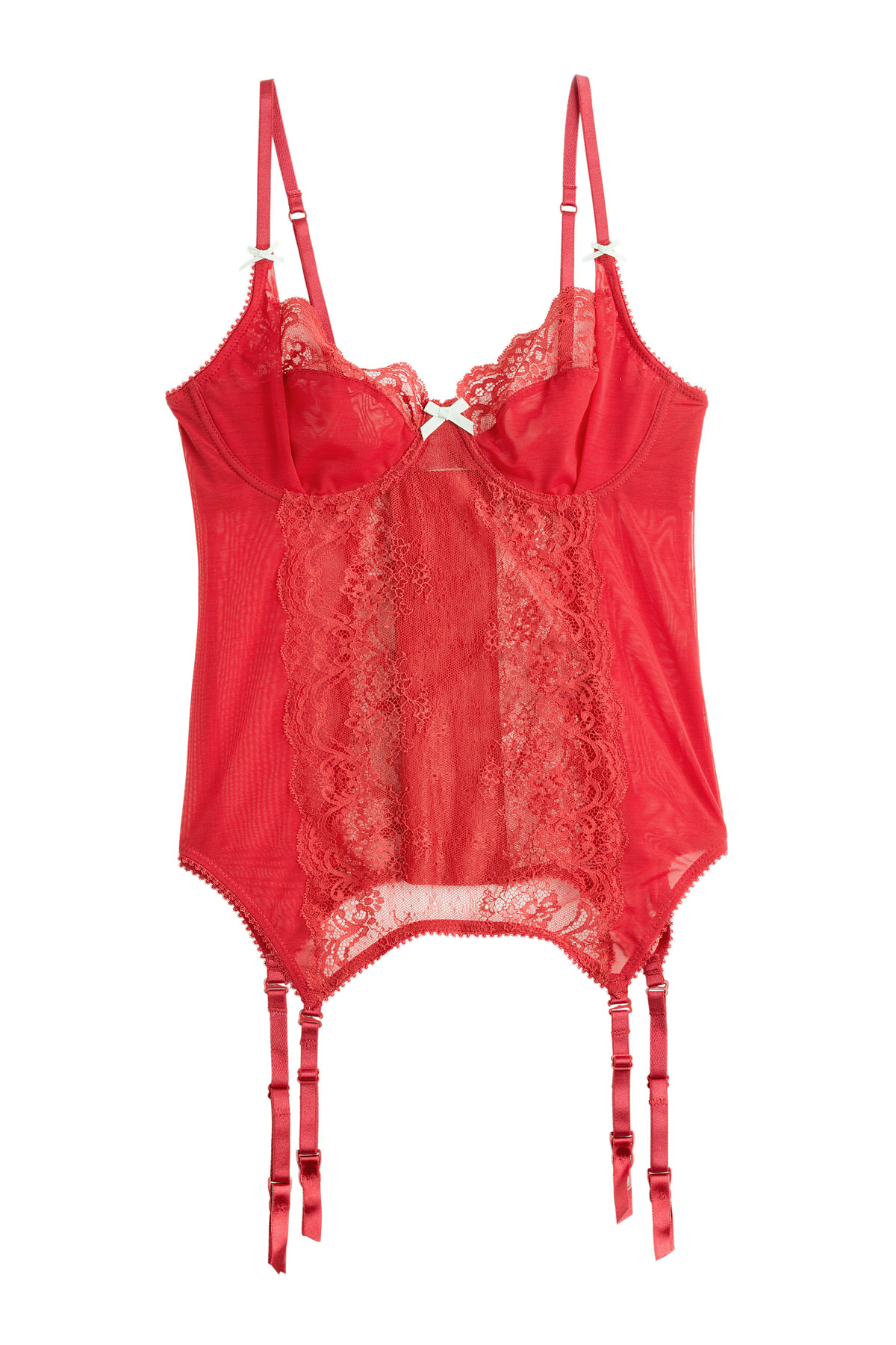 Heidi klum Commited Love Corset With Lace in Red | Lyst